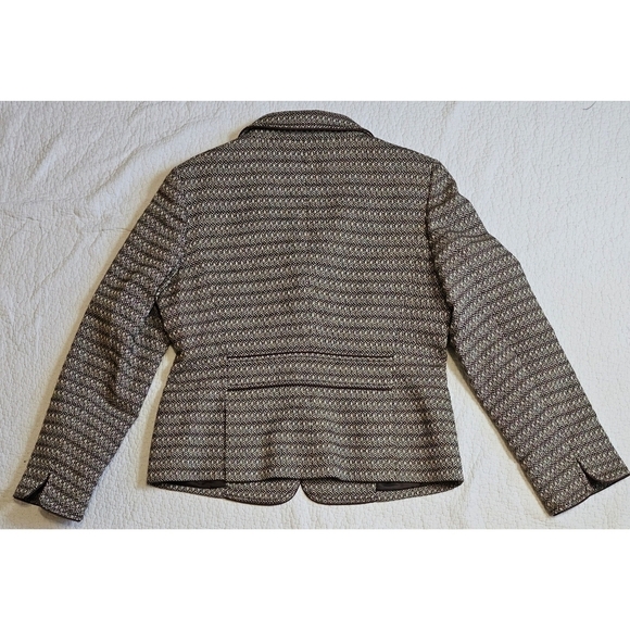Talbots Wool Blend Brown Tweed Button Blazer - Picture 2 of 9
